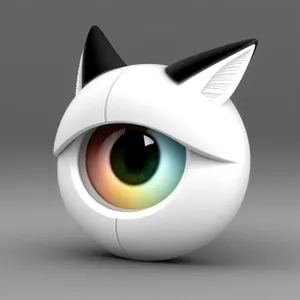 Eye-catching Cartoon Eyebrow Button Design
