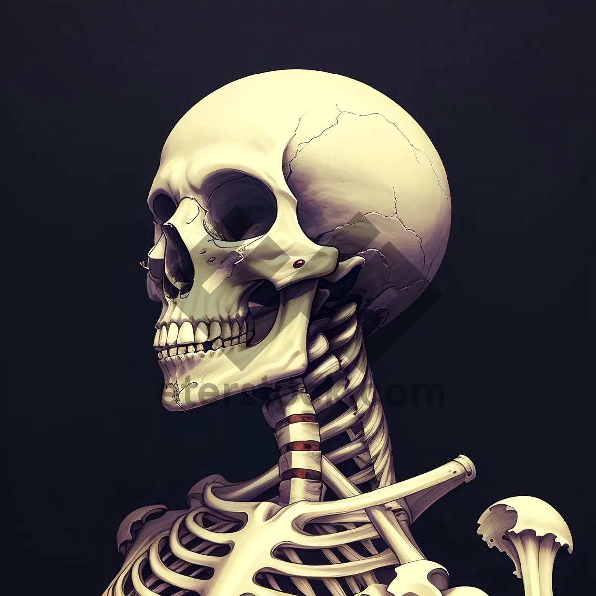 Picture of Spooky Skull Sculpture - Frightening Anatomy in Plastic Art