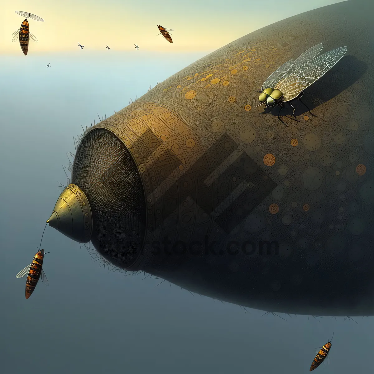 Picture of Skybound Airship: Majestic Aerial Craft Soaring Above