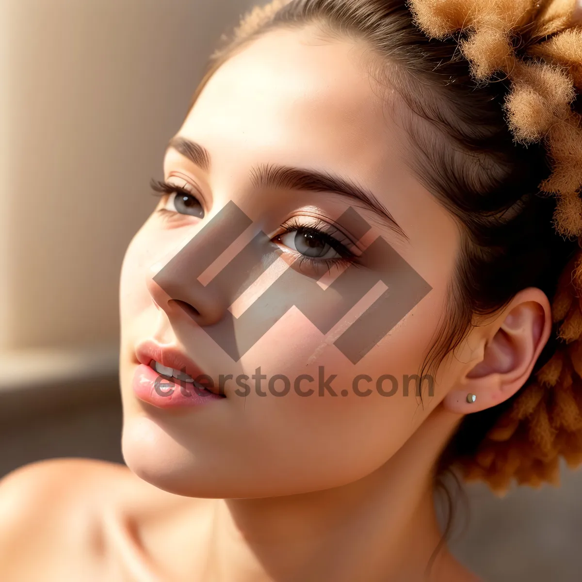 Picture of Stunning Sensual Portrait of Attractive Brunette Model