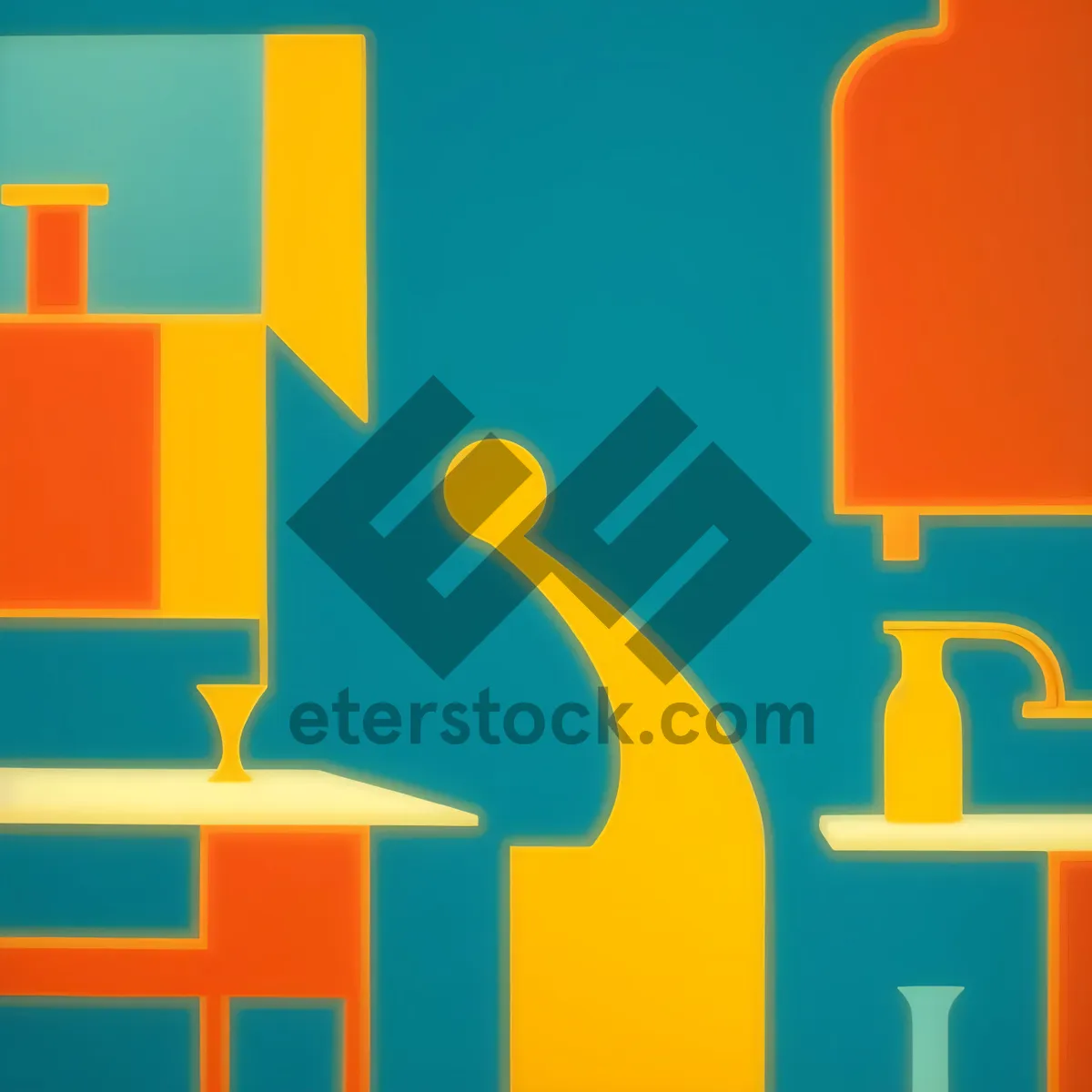 Picture of Glossy 3D Business Icon Set for Web Design