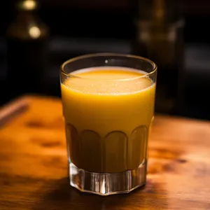 Delicious morning coffee in a glass cup