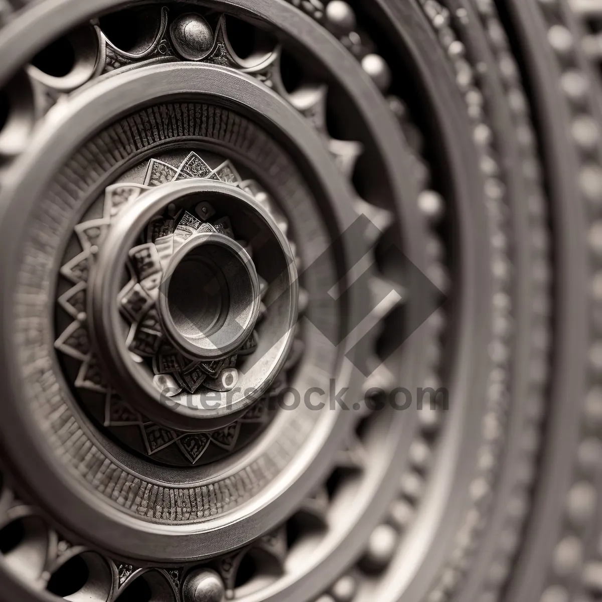 Picture of Steel gear close-up on car wheel