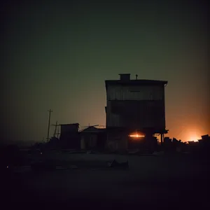 Industrial Sunset - Water Tower Reservoir