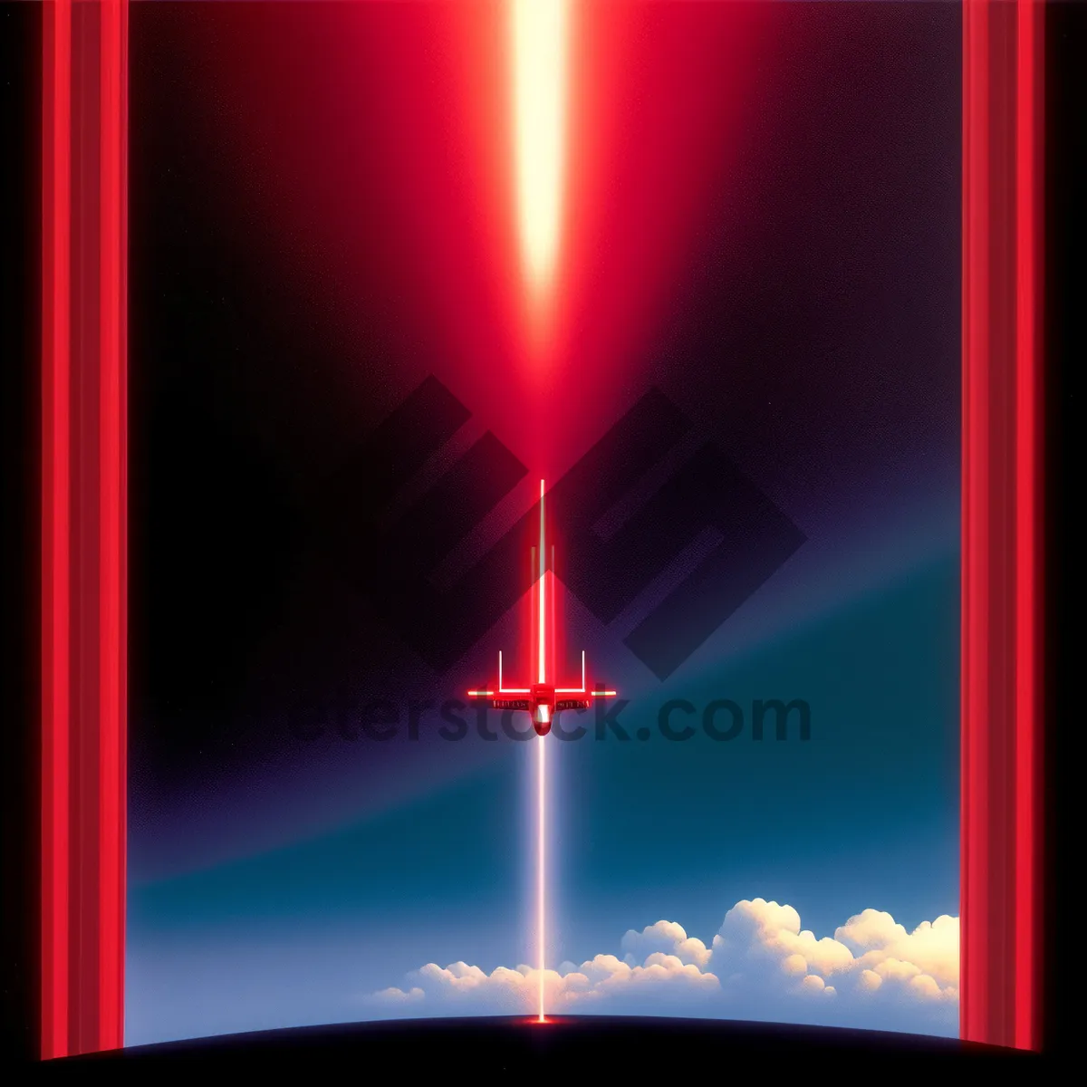 Picture of Futuristic Fractal Glow: Laser-Lit Cosmic Art