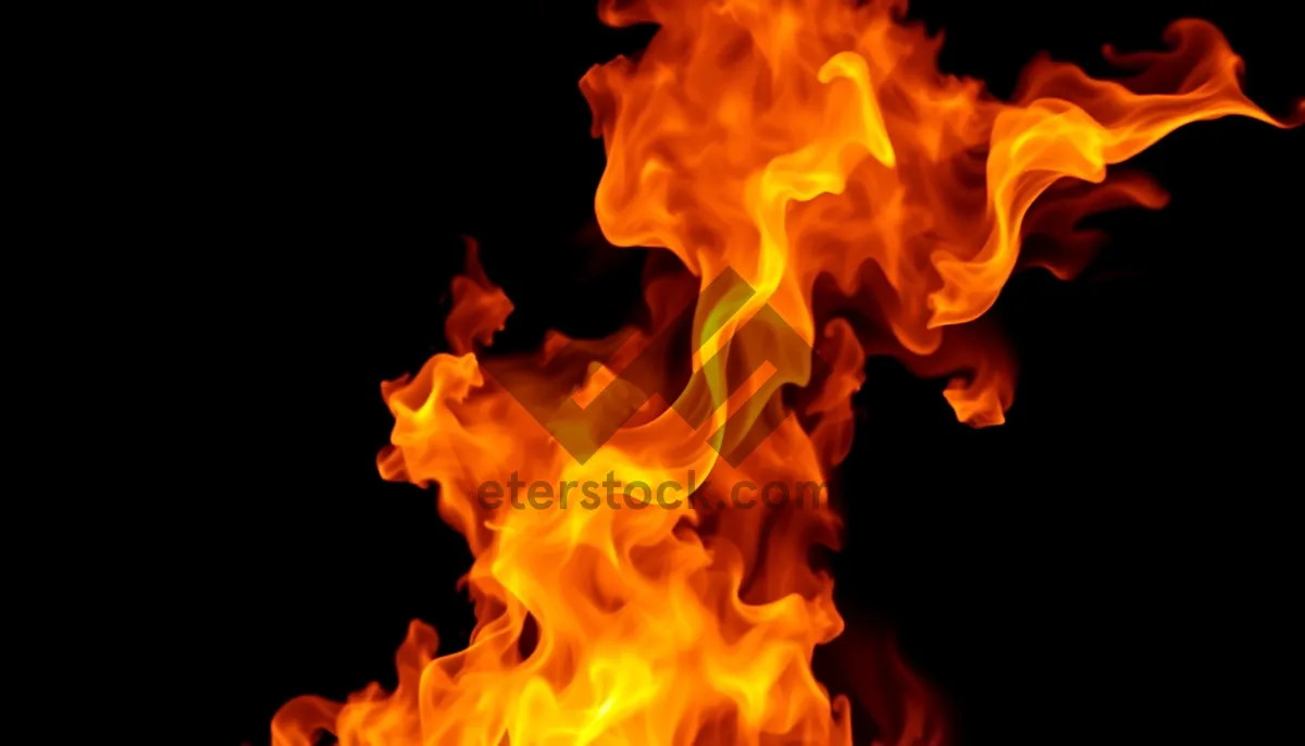 Picture of Fiery Blaze in Orange and Yellow Flames