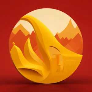 Round orange glossy web button icon design
