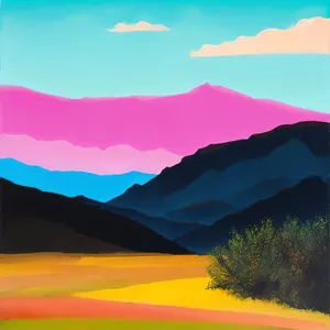 Vibrant Sunset Over Rural Meadow