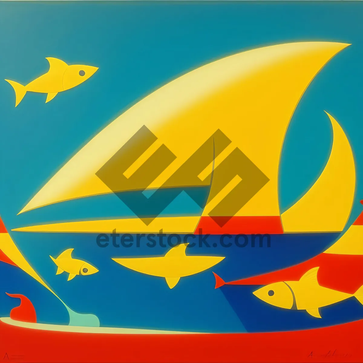 Picture of Symbolic Flag Icon - Artistic Design Sign