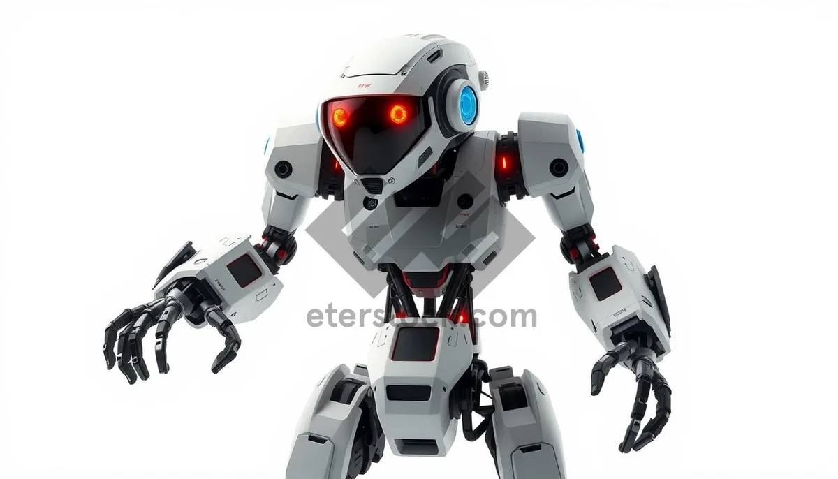 Picture of Futuristic Chrome Robot Character Render