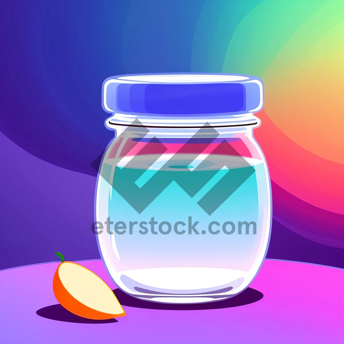 Picture of Shiny Glass Web Button Set with Modern Icons