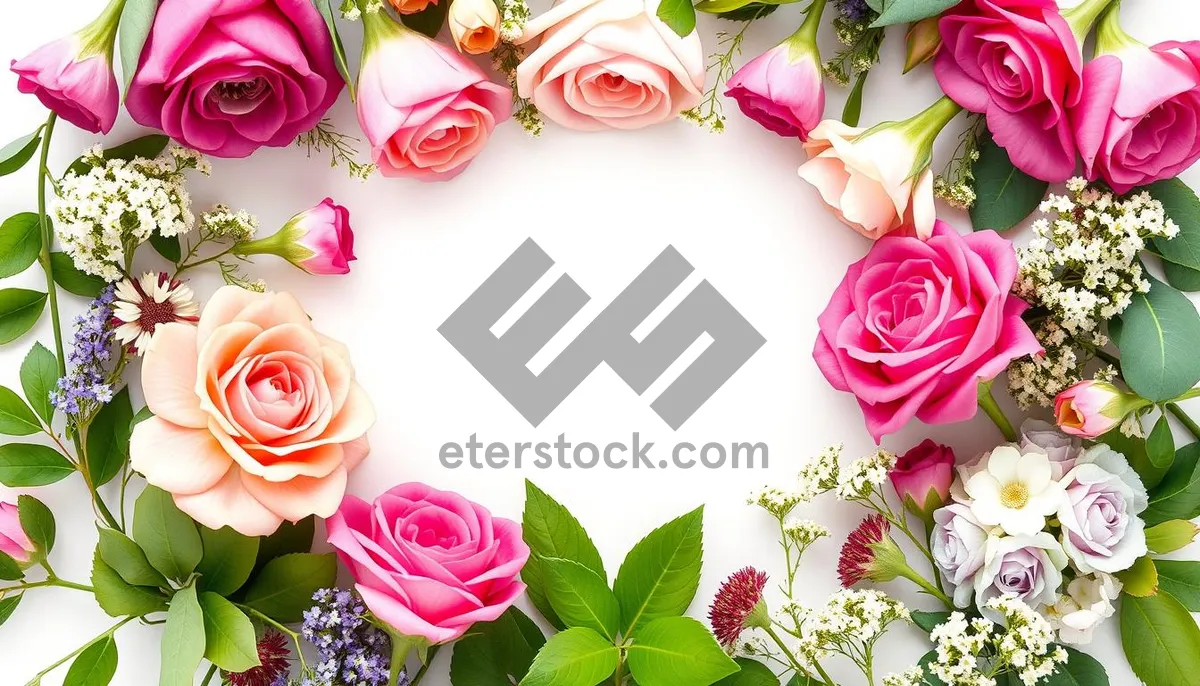 Picture of Romantic Valentine's Day Rose Bouquet Photograph in Pink