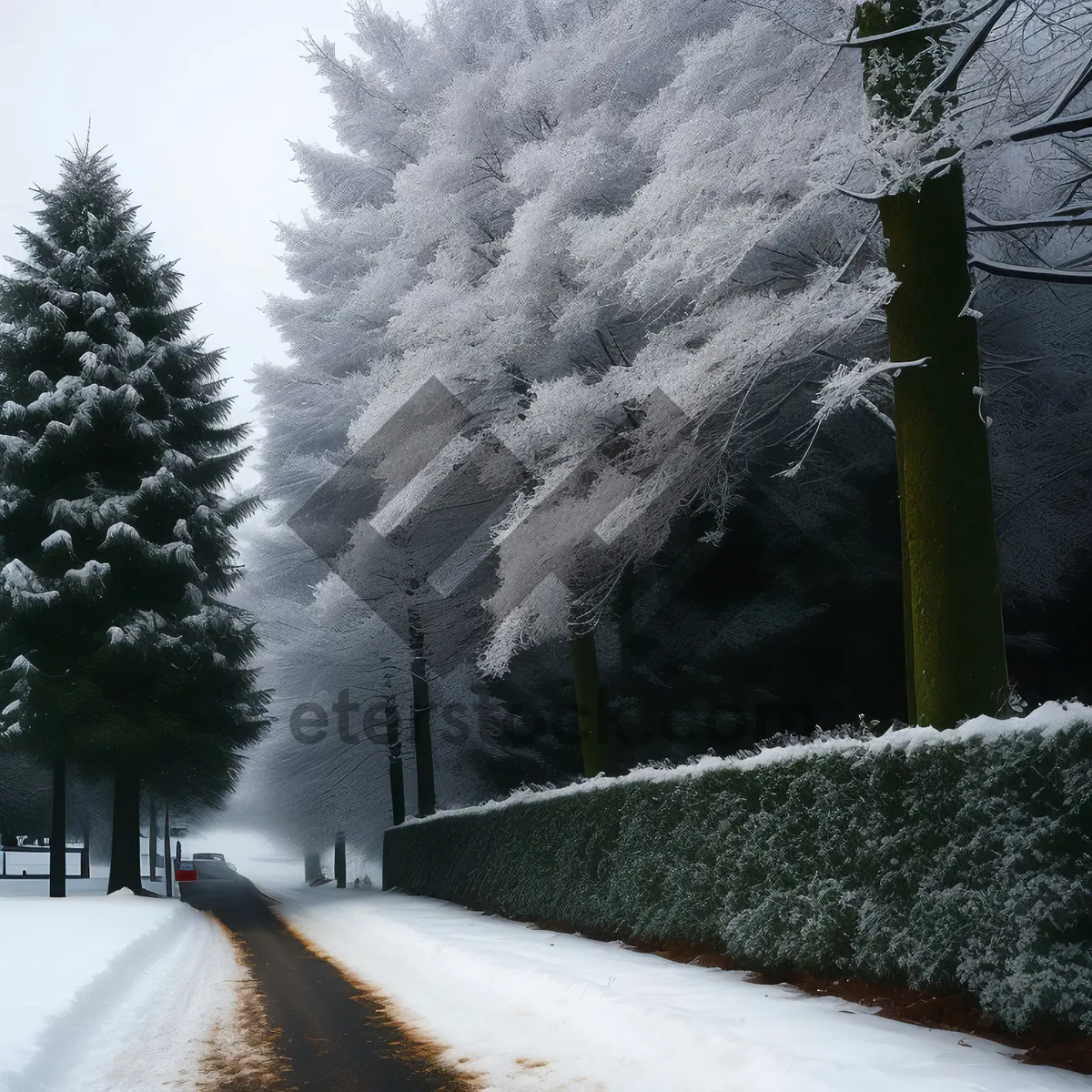 Picture of Winter Wonderland: Majestic Snowy Forest Landscape