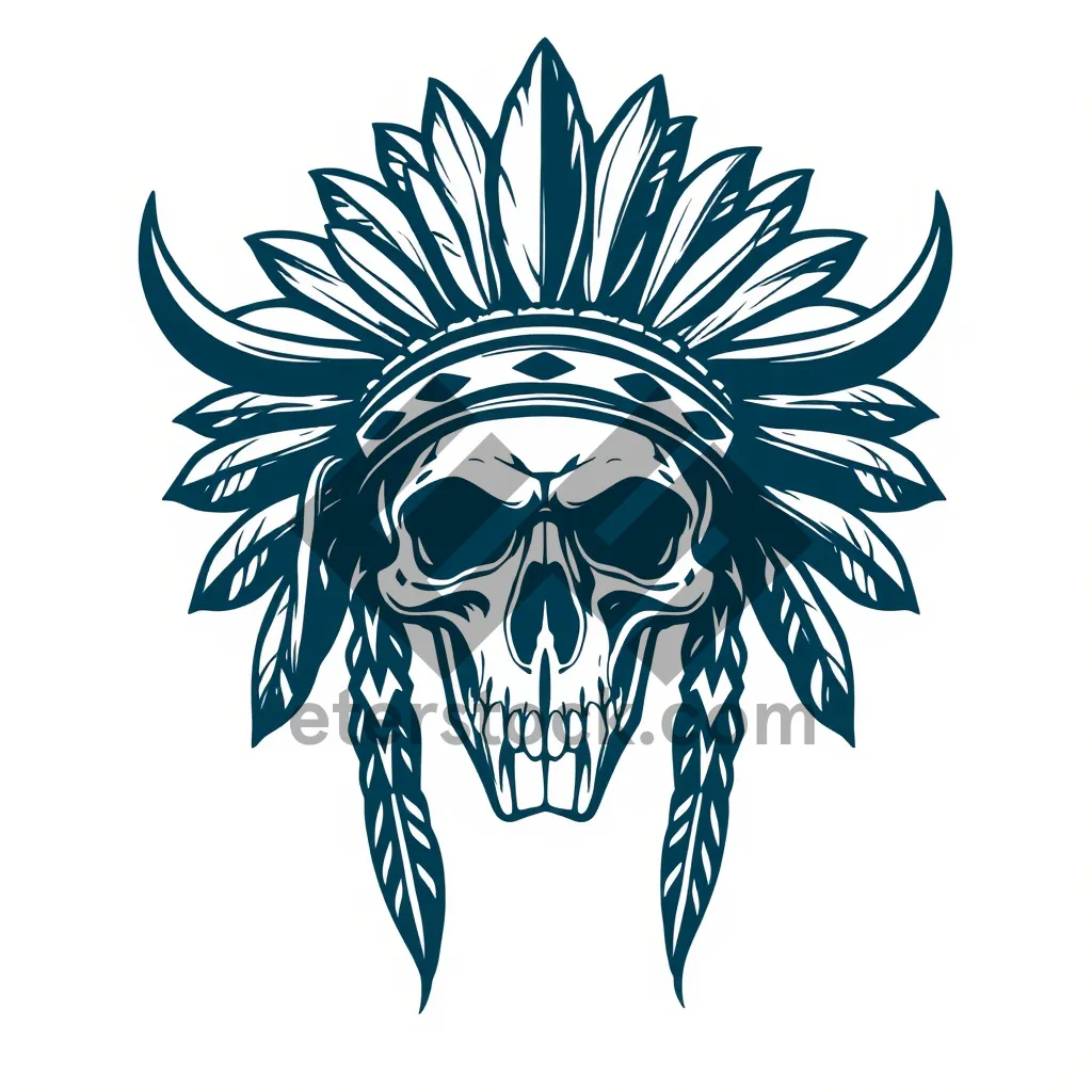 Picture of Black Floral Artistic Graphic Design Element