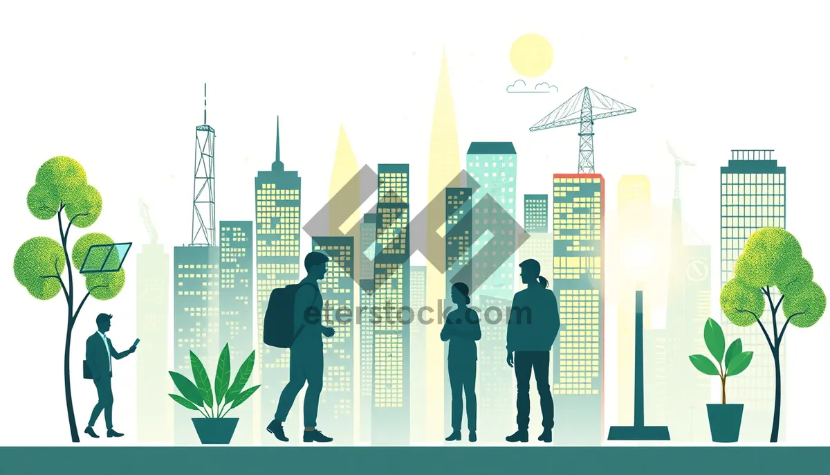 Picture of Silhouette of successful business team in corporate office
