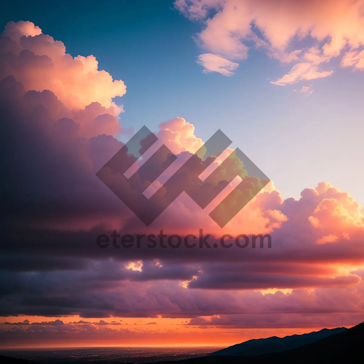 Picture of Vibrant Sunset over Clear Horizon