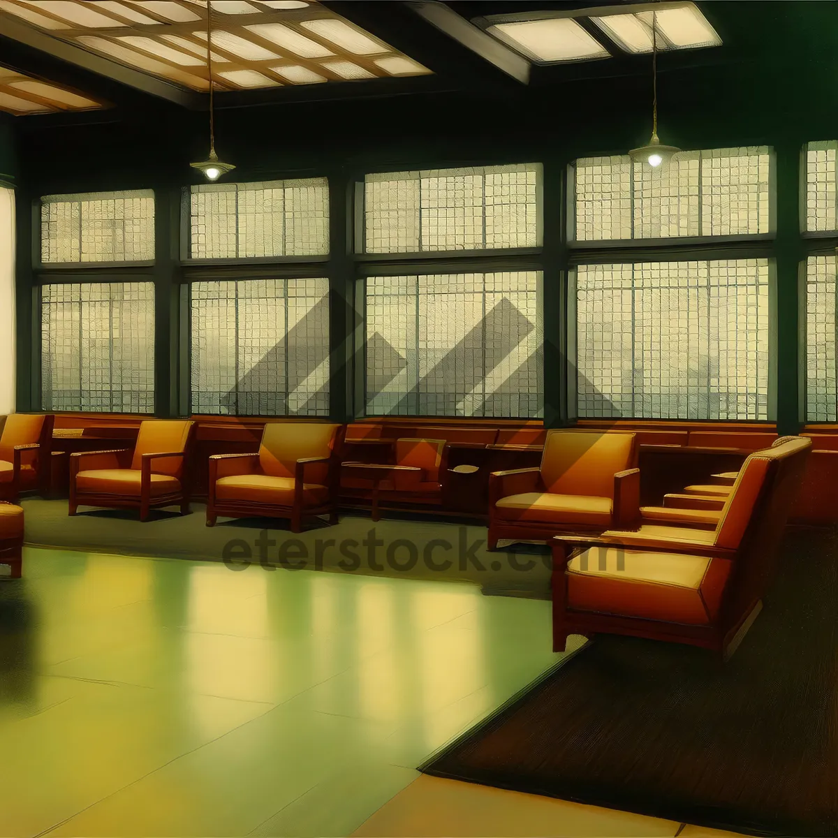 Picture of Modern Living Room Interior with Stylish Furniture