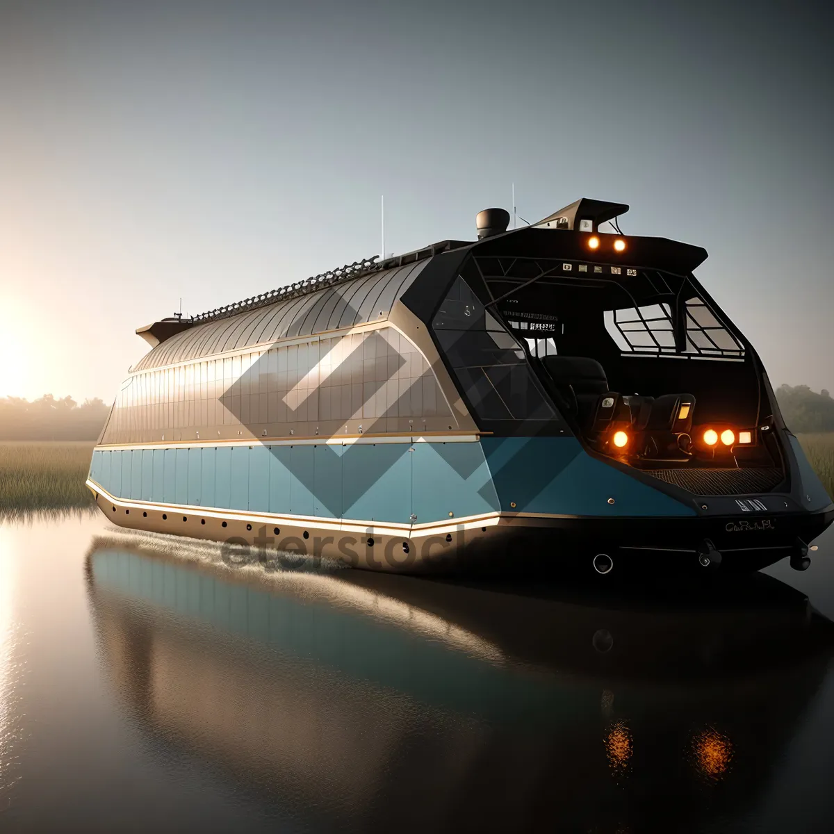 Picture of City travel by ship: Fast and scenic transportation.