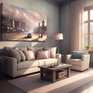 Modern Luxury Living Room with Stylish Sofa and Decor