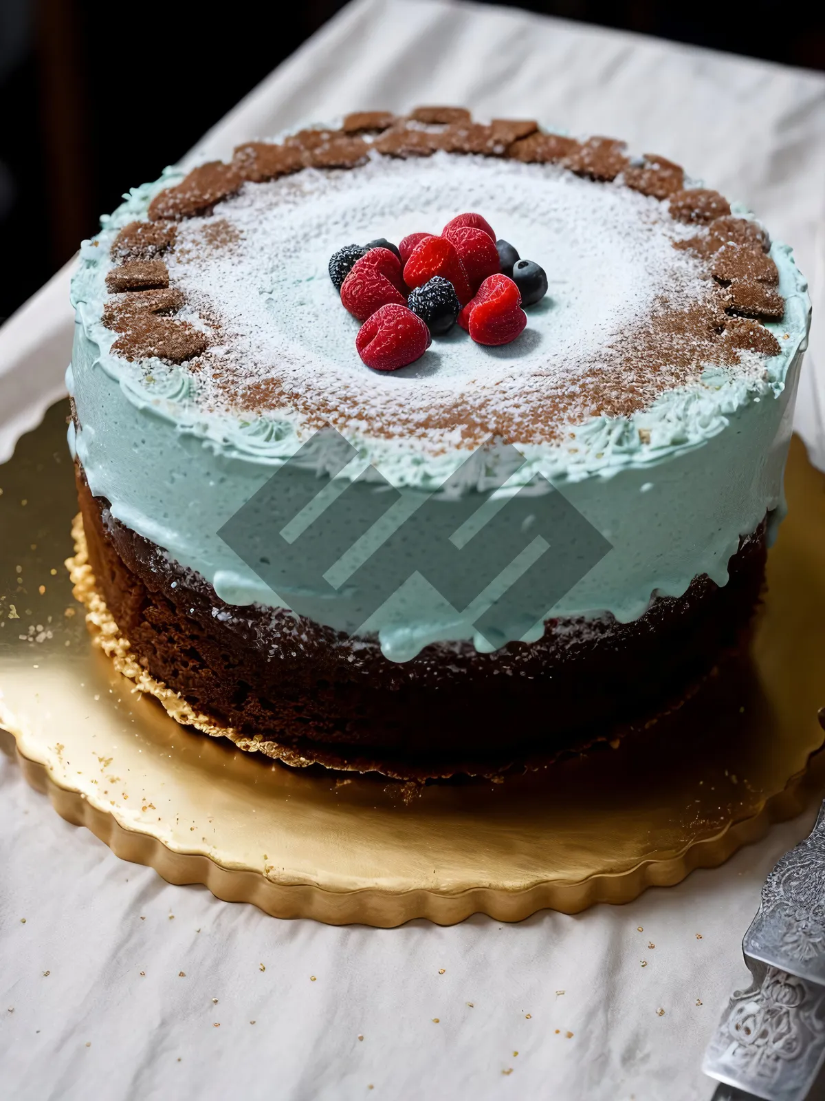 Picture of Delicious Berry Trifle with Chocolate and Cream