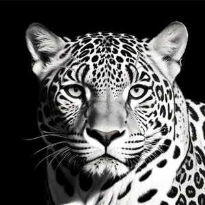 Majestic Feline Stares - Powerful Leopard Portrait