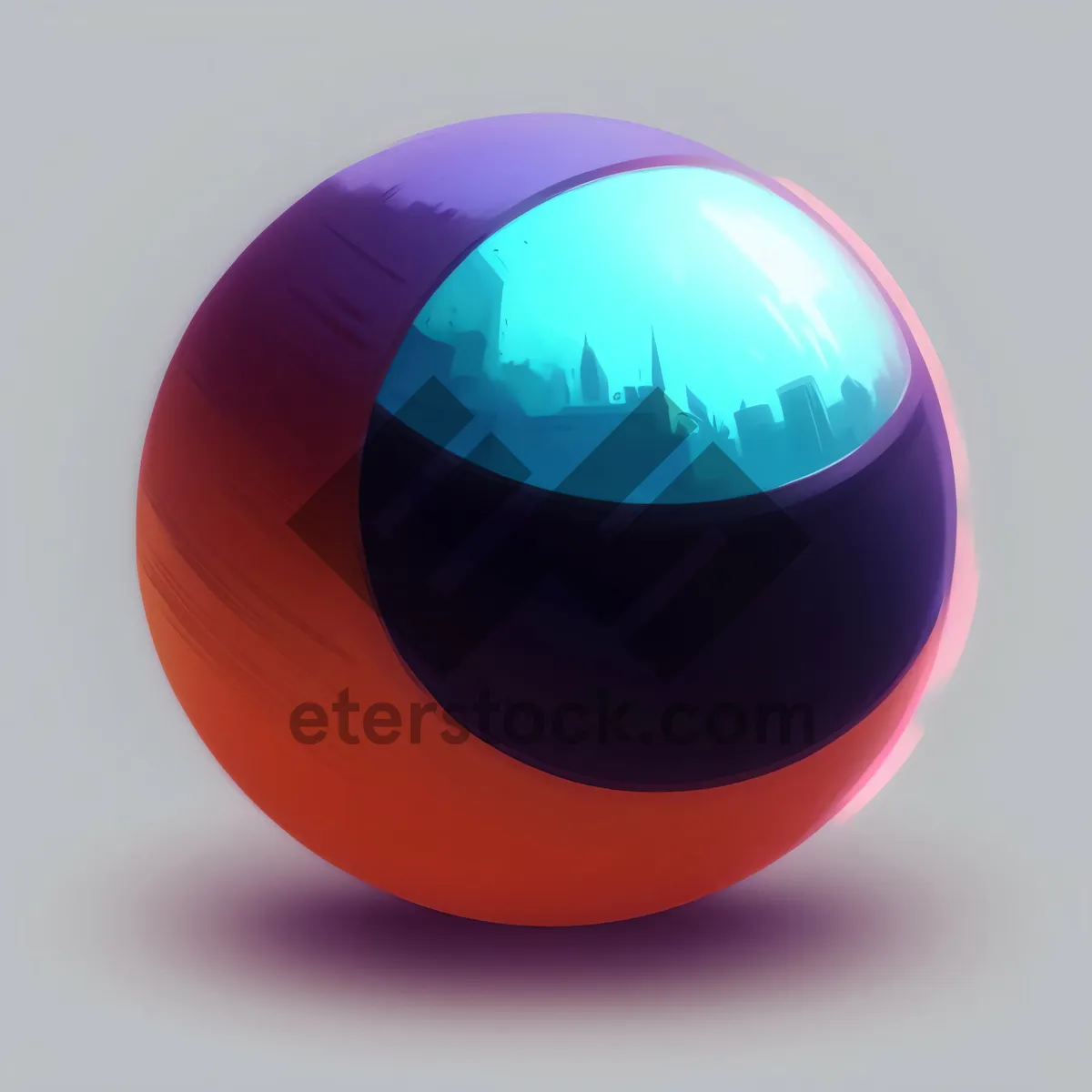 Picture of Glossy Colorful Glass Sphere Button Icon