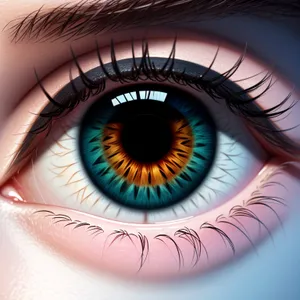 Closeup of Human Eye's Iris