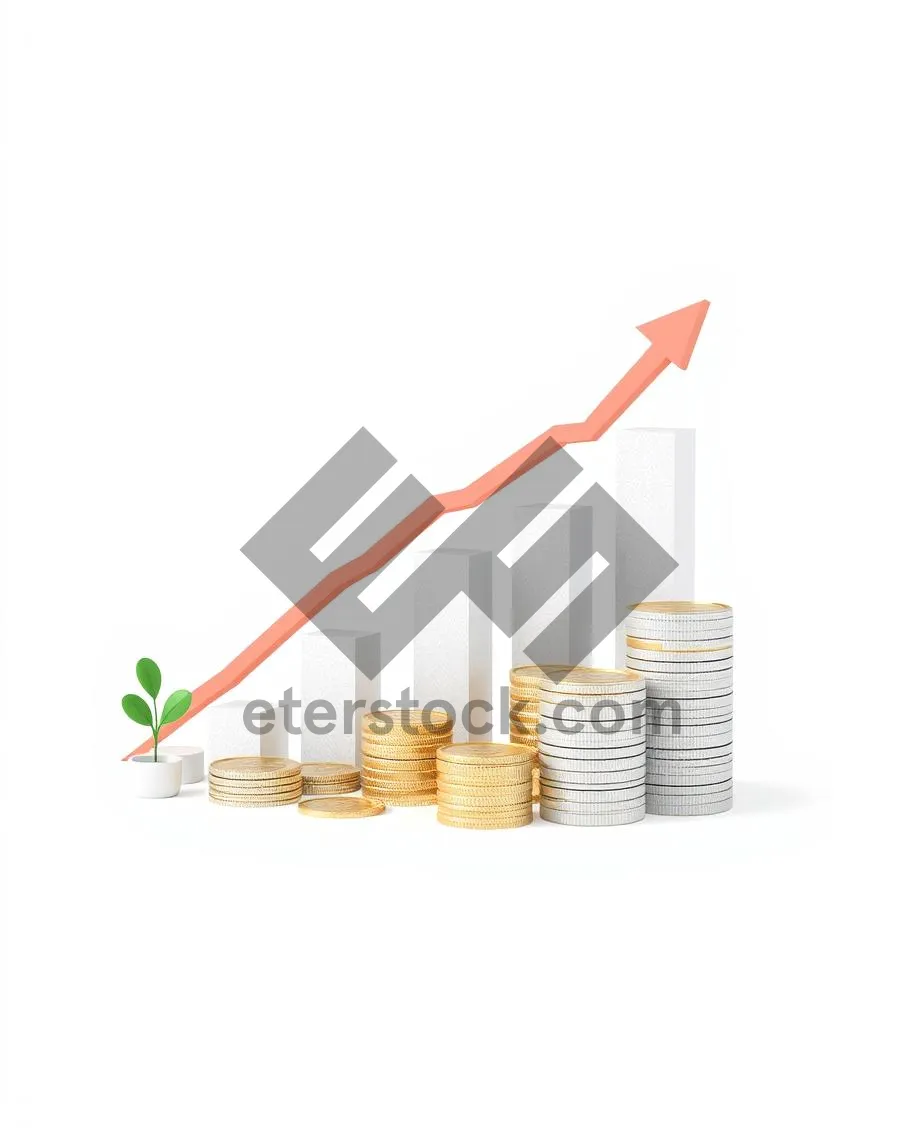 Picture of Financial growth chart icon for business market analysis