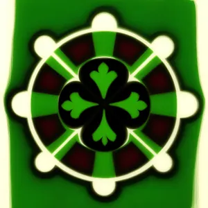 Lucky symbol: Artistic clover design icon