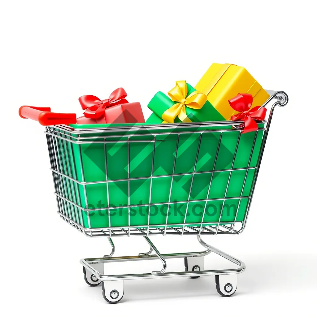 Picture of 3D Shopping Cart Symbol for eCommerce Website