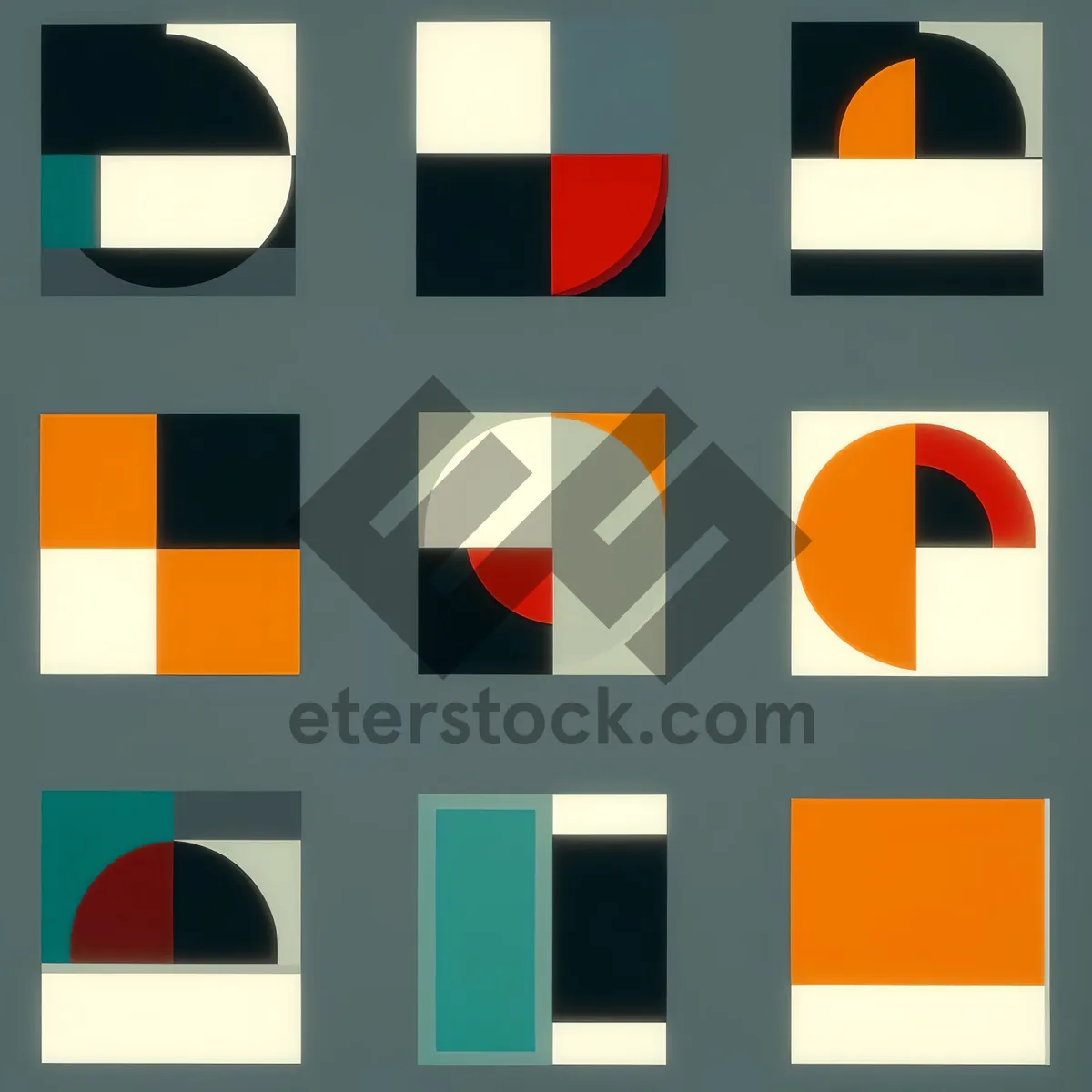 Picture of Web design symbol icon set buttons flag