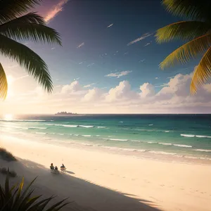 Sunny Paradise Island Coast: Tranquil Tropical Oasis