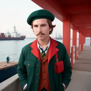 Professional Businessman in Military-Inspired Trench Coat