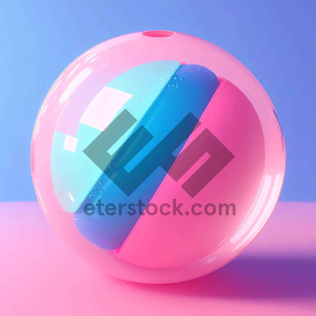 Picture of Shiny Round Glass Button Set with Reflective Sphere