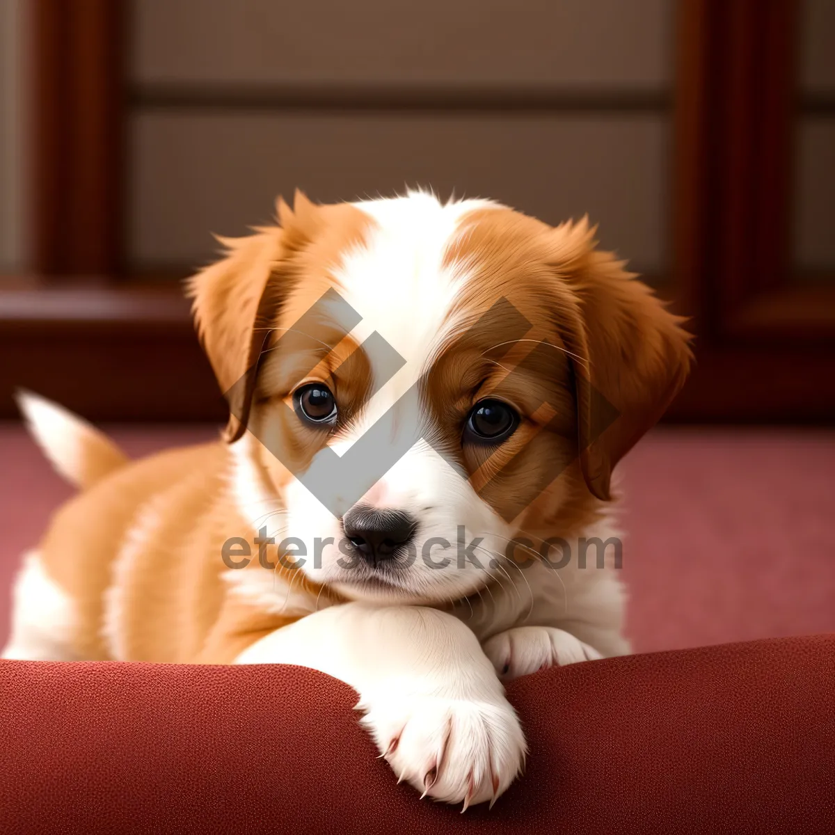 Picture of Adorable Toy Spaniel Puppy Portrait