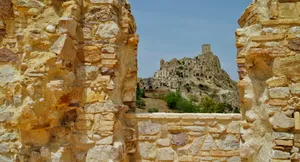 Medieval Fortress Tower in Old City Landscape