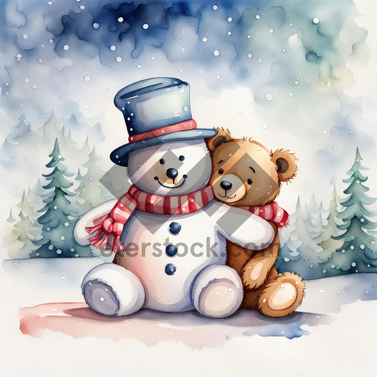 Picture of Cute snowman toy for winter celebration decoration