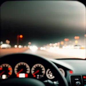 Driver's Seat with Steering Wheel and Headrest