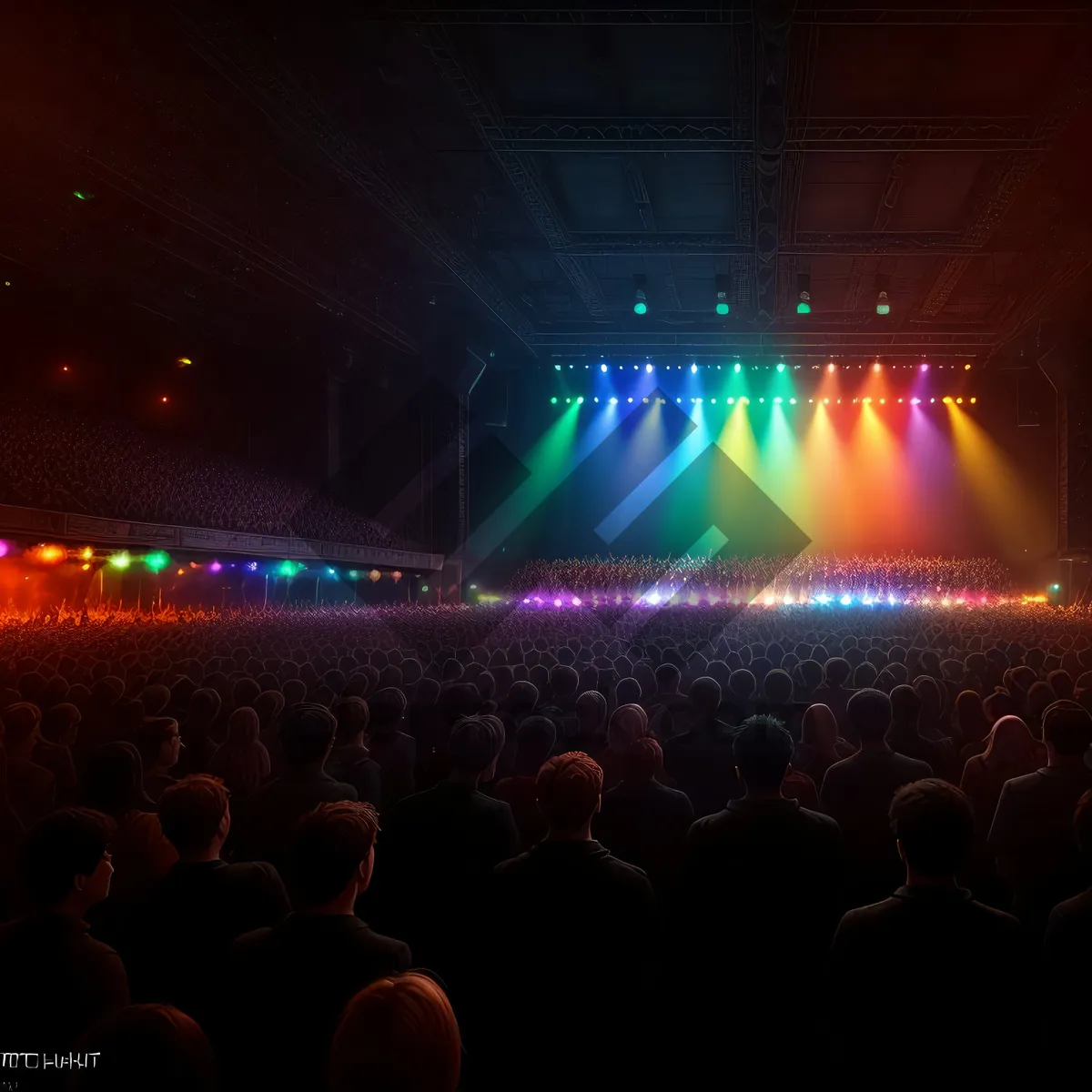 Picture of Starry Night Stage with Glowing Laser Lights