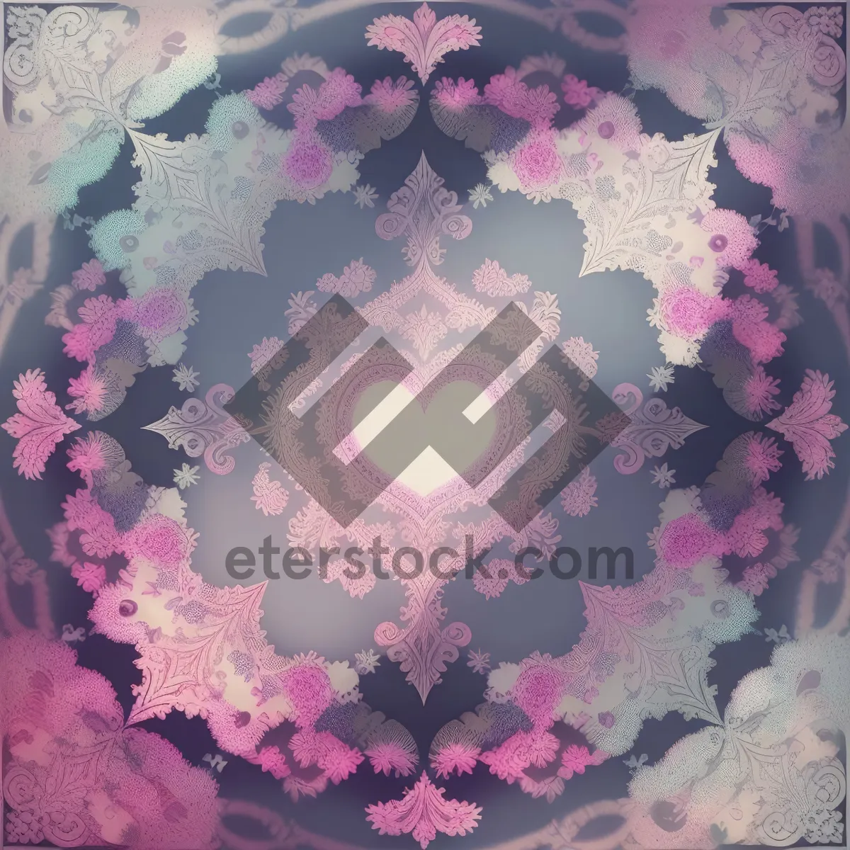 Picture of Vibrant Floral Pattern on Grunge Backdrop