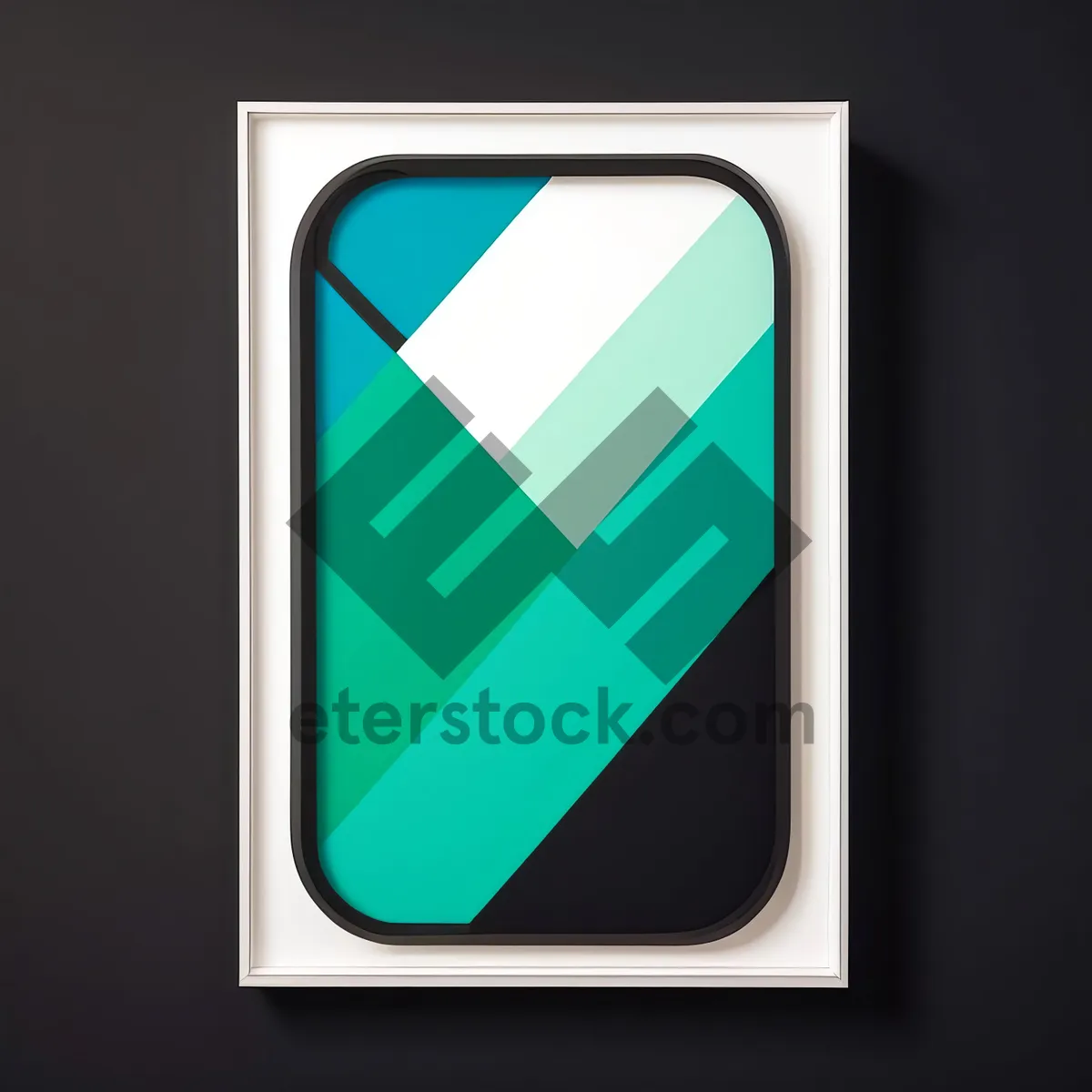 Picture of Modern Shiny Button Icon with Metallic 3D Design