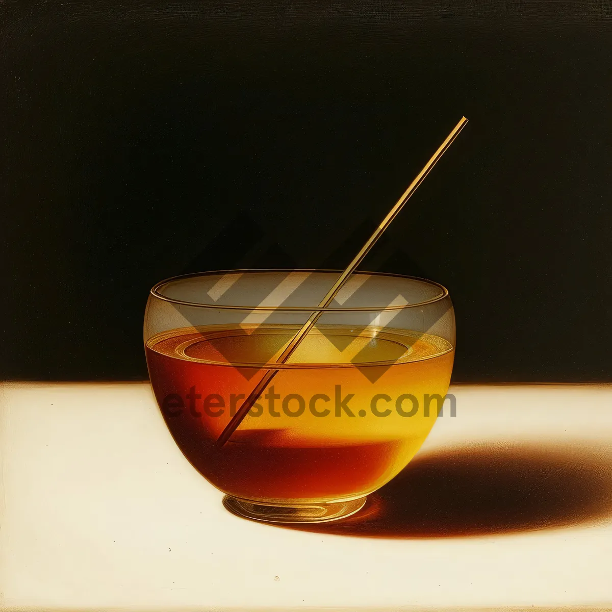 Picture of Delicious Fruit Cocktail in Glass Bowl