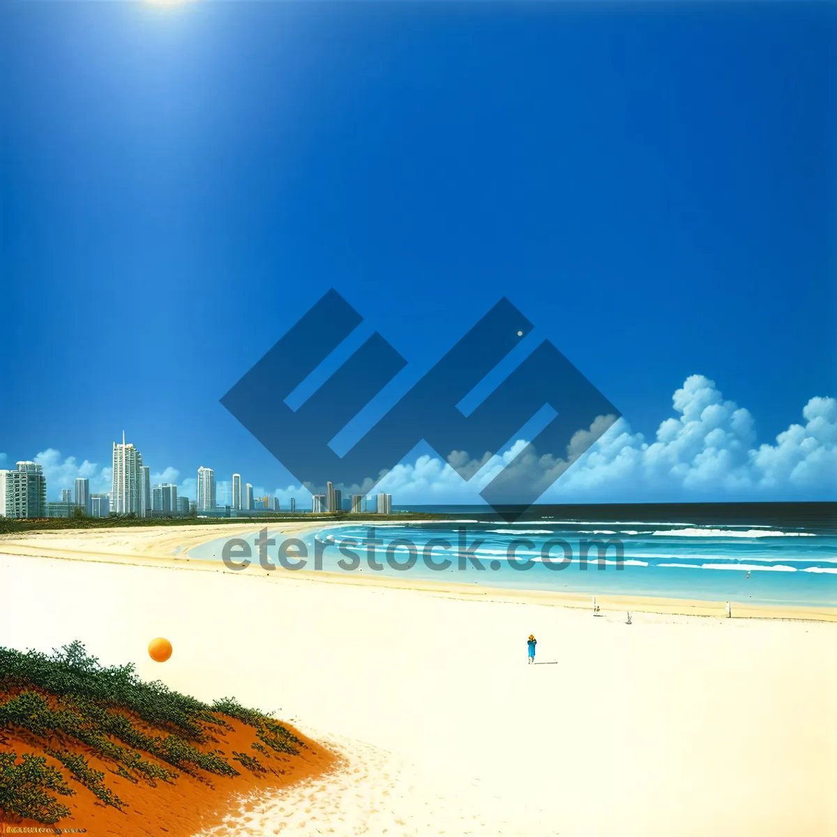 Picture of Paradise Coast: Serene Beachscape with Crystal Clear Waves