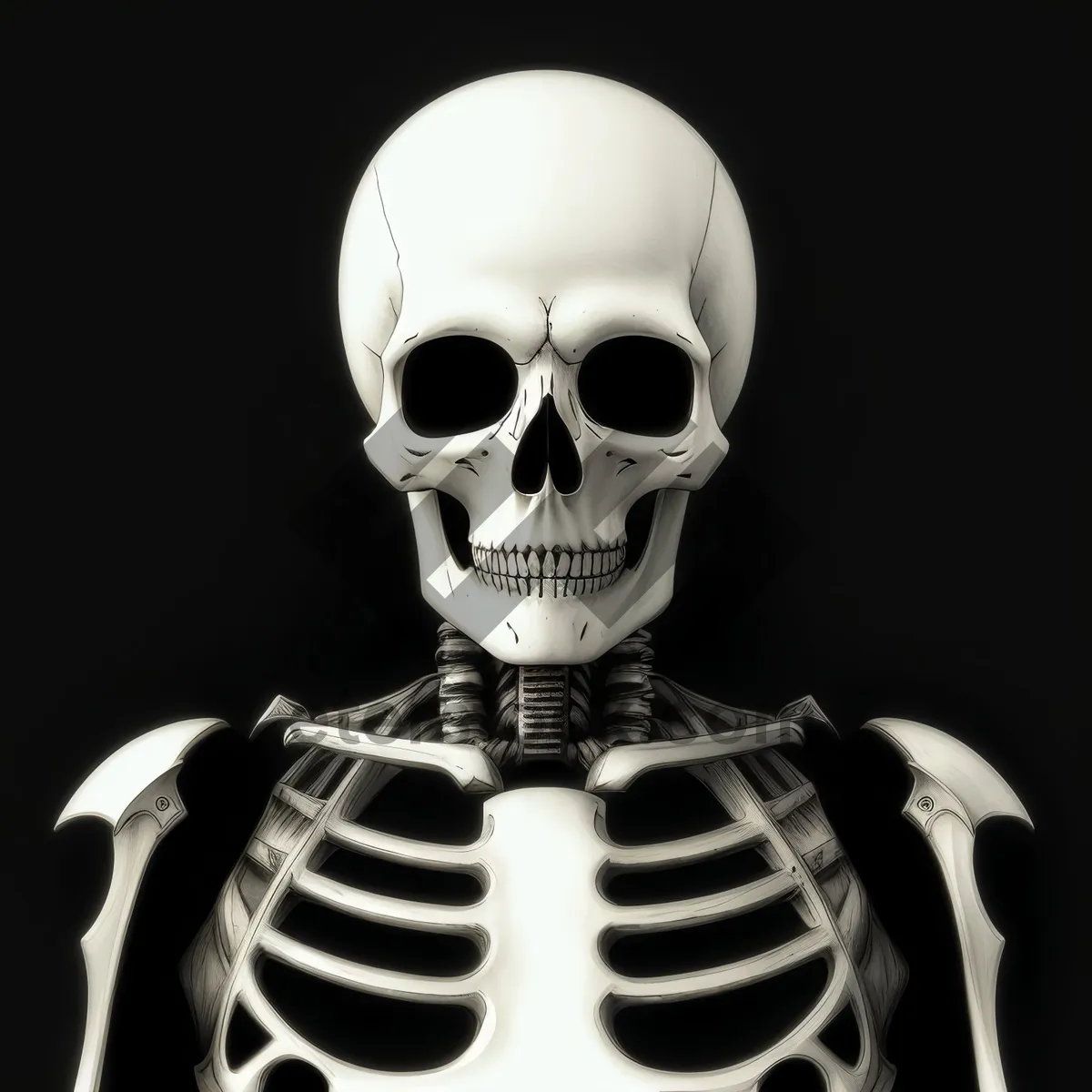 Picture of Spooky Sculpted Skull in Dark Anatomy