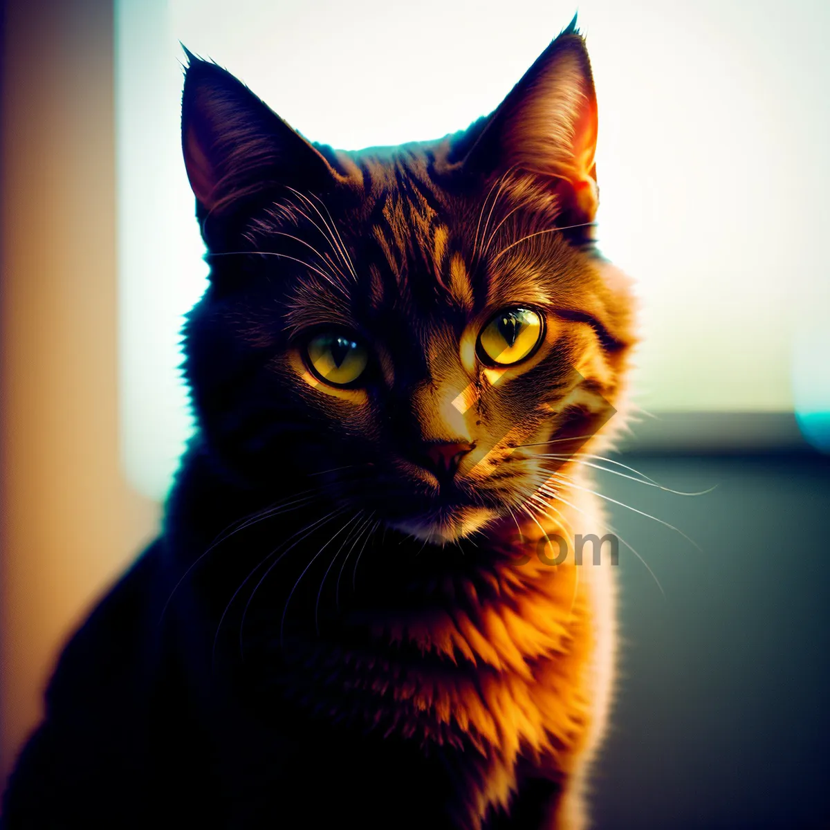 Picture of Fluffy Feline Cutie with Piercing Eyes