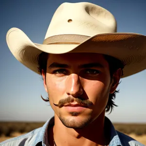 Smiling Cowboy Man with Western Hat