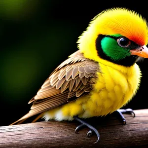 Vibrant Tropical Macaw on Branch