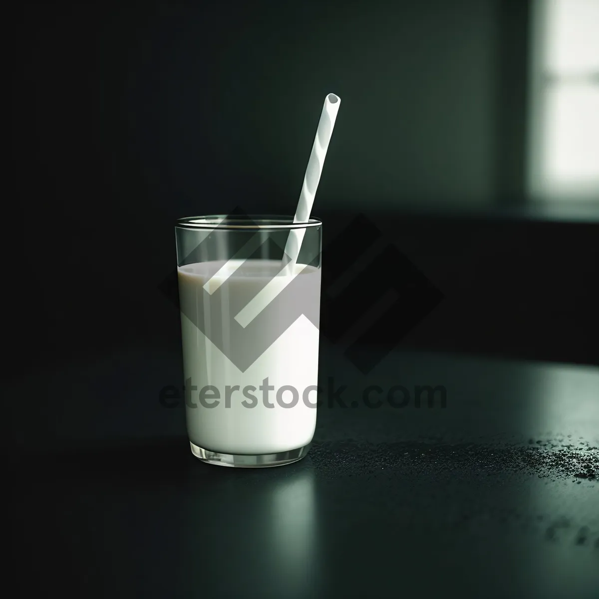 Picture of Morning Coffee in a Glass Mug with Spoon