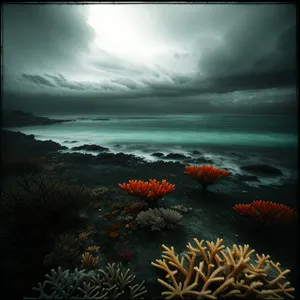 Tropical Coral Reef Alive with Colorful Marine Life.