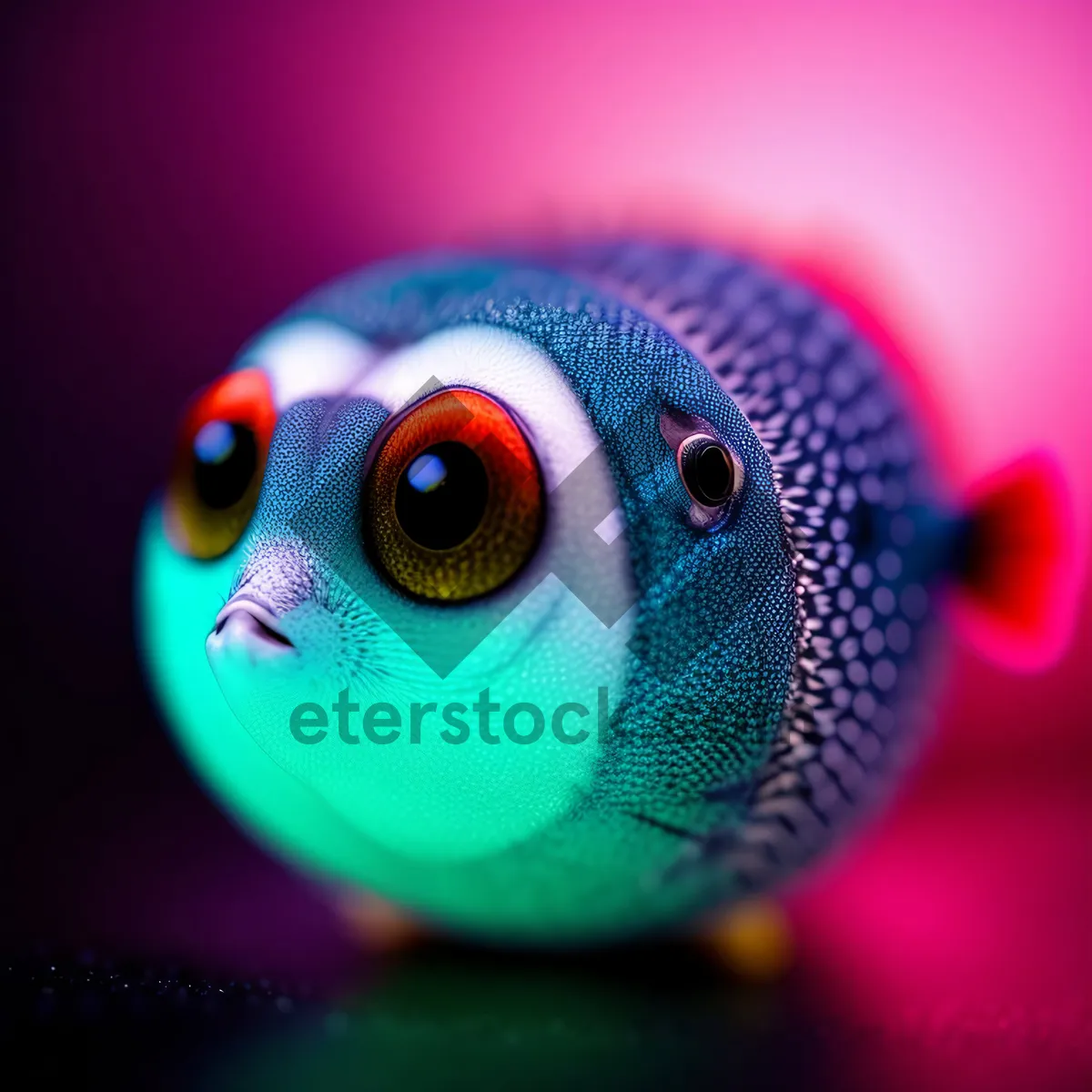 Picture of Orange Goldfish Swimming in Underwater Aquarium